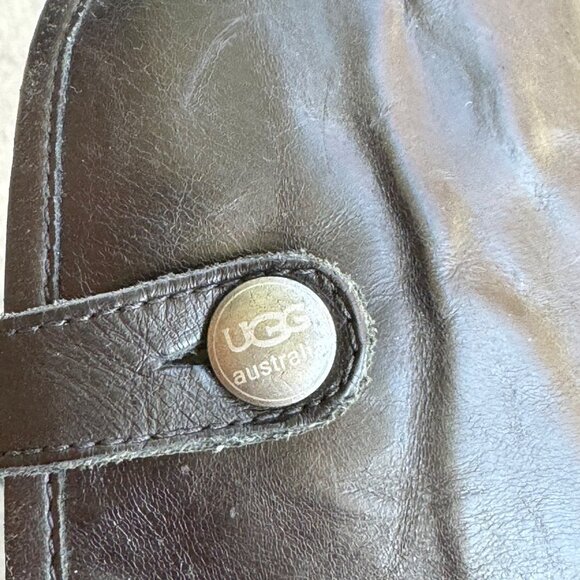 UGG Australia Lynnea Women's USA Size 10 Sheepskin Clog Boots Black Studded - Picture 14 of 14